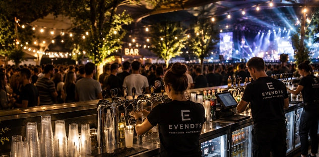 Professioneel eventmateriaal van Evendts op locatie